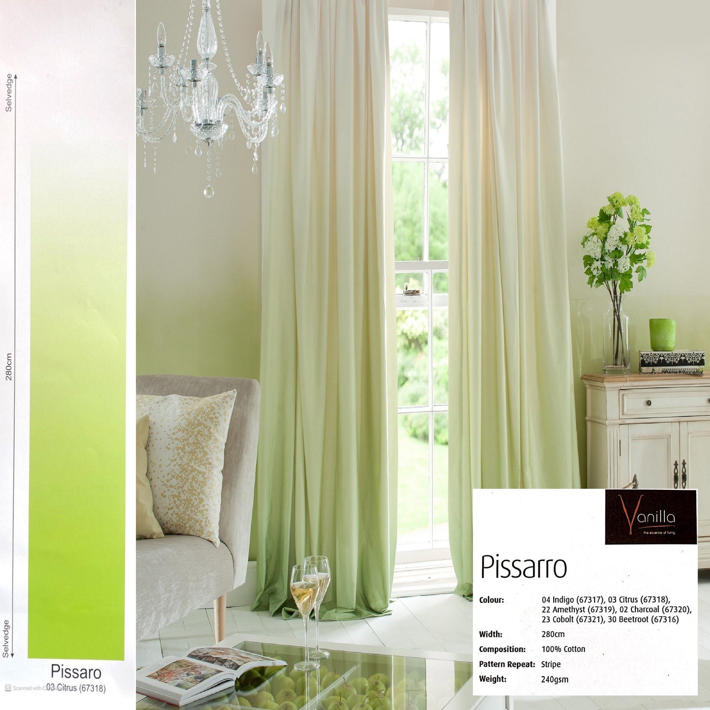 Pissarro Citrus 280cm